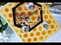 Bee Courageous Hexagon Shaker Card