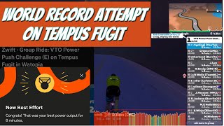 Zwift Race, World Record Attempt on Fuego Flats Reverse and new 8 min PR