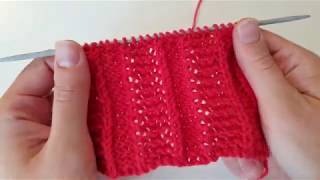 Легкий интересный узор спицами/ Уроки вязания/ Мастер-класс/ Knitting