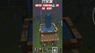 I made a water fountain on the rooftop of my house. #gaming #minecraft @LuckyMaker #shorts #viral