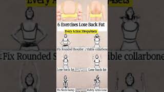 6 Easy Exercises Lose Back and Arms Fat Fast #BeccaTian #Shorts