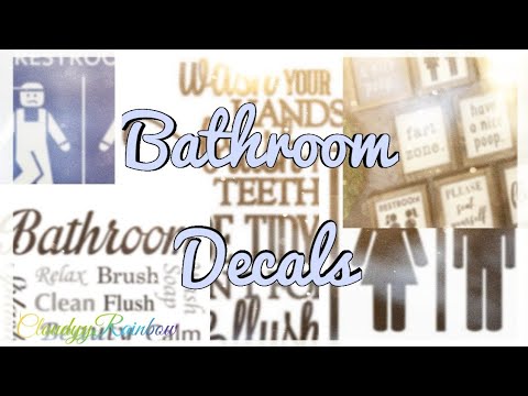 Bathroom Decals ||welcome To Bloxburg|| ♡CloudyyRainbow - YouTube