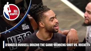 D'Angelo Russell drains the GAME-WINNING shot in the Nets' victory vs. Rockets 🤯  | NBA on ESPN