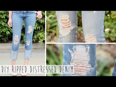Salvage Your Jeans | DIY Ripped Distressed Denim Salvage Your Jeans | DIY Ripped Distressed Denim