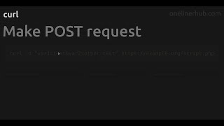 Make POST request #curl