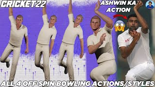 Ashwin Ka Action! - Cricket 22 All Off Spin Bowling Actions - #Shorts Originals - RahulRKGamer