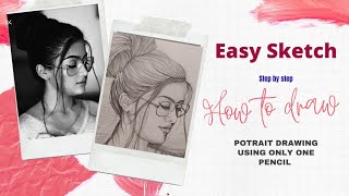 How to draw Rashmika Mandanna || Easy potrait drawing tutorial || Pencil drawing for beginners