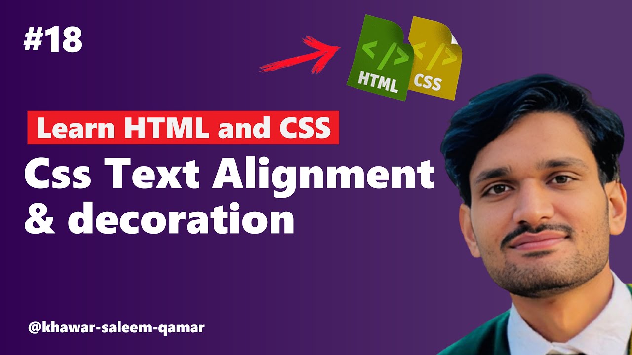 Lesson 18 CSS Text Alignment And Decoration | Html5 And Css3 | Learn ...