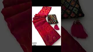 Georgette Brasso Foil Print Sarees | Georgette Sarees  | Saree Tour