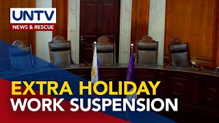 SC suspends work in all levels of court on Dec. 29, Jan. 2