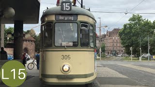 Historische Tram am Plärrer | Burgringlinie 15 | Waggong Nr. 305 [Nürnberg Straßenbahn]