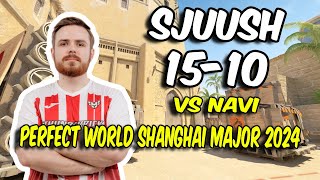 CS2 POV HEROIC sjuush (15/10) vs NAVI (Mirage) @ Perfect World Shanghai Major 2024