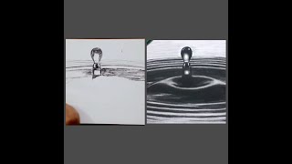 How to draw water drops with charcoal  pencil || Charcoal drawing || Water drops tutorial