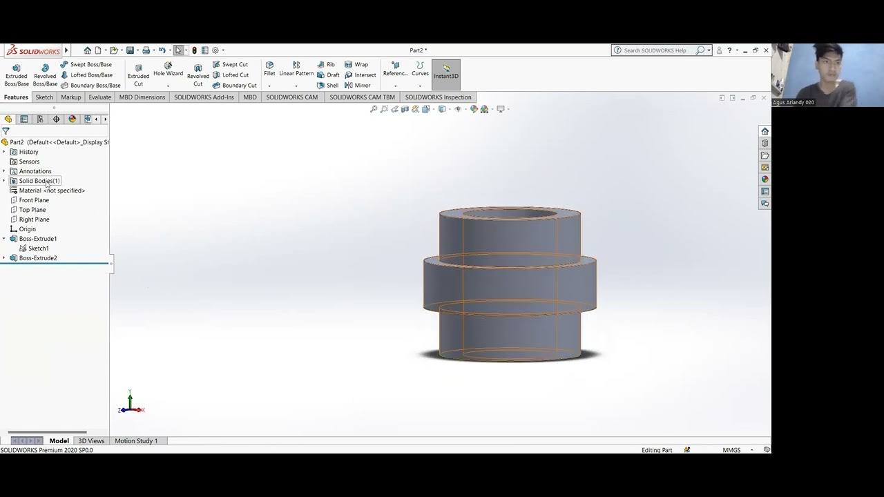 Latihan Solidwork 26 Youtube Latihan Solidwork 26 Youtube