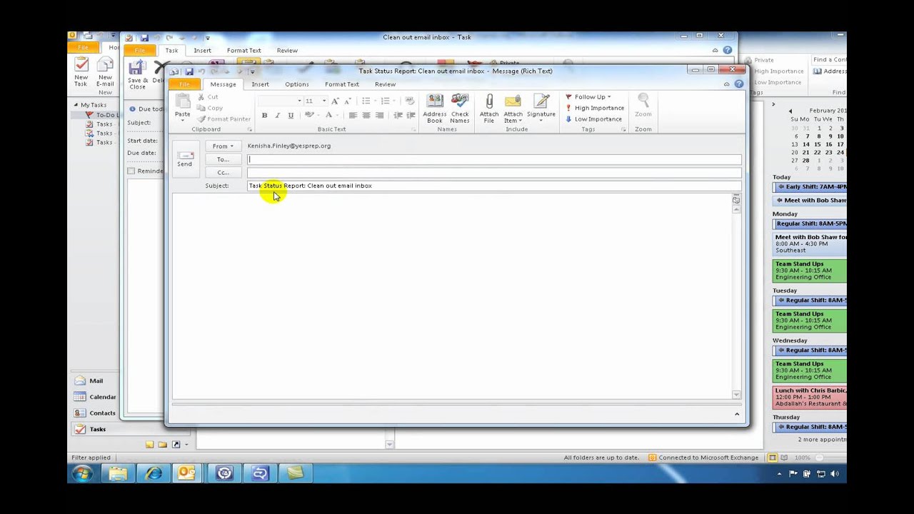 Basic Tasks In Outlook 2010 - Pereuro