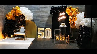 Celebracion Fiesta de 50 Años Decoracion