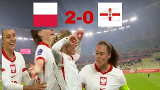 Polska k 2-0 Irlandia Północna k | Ewelina Kamczyk i Adriana Achcinska | z oka kibica