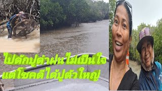 นั่งเรือไปจับปูดำในวันฝนตก