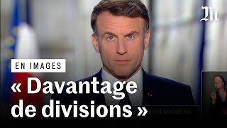 Emmanuel Macron admet que la dissolution « a apporté davantage de divisions »