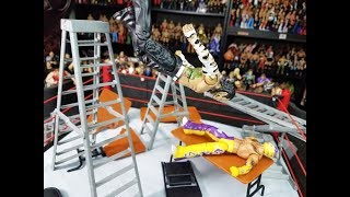 WHF EXTREME FIGHTS! TLC ACTION FIGURE MATCH! WWE MATTEL FIGURES! REY MYSTERIO VS JEFF HARDY