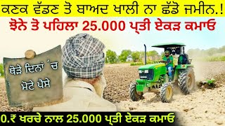 ਕਣਕ ਵੱਡਣ ਤੋ ਬਆਦ ਕਮਾਓ 25.000 ਪ੍ਤੀ ਏਕੜ ਜਰੂਰ ਦੇਖੋ | agri advice