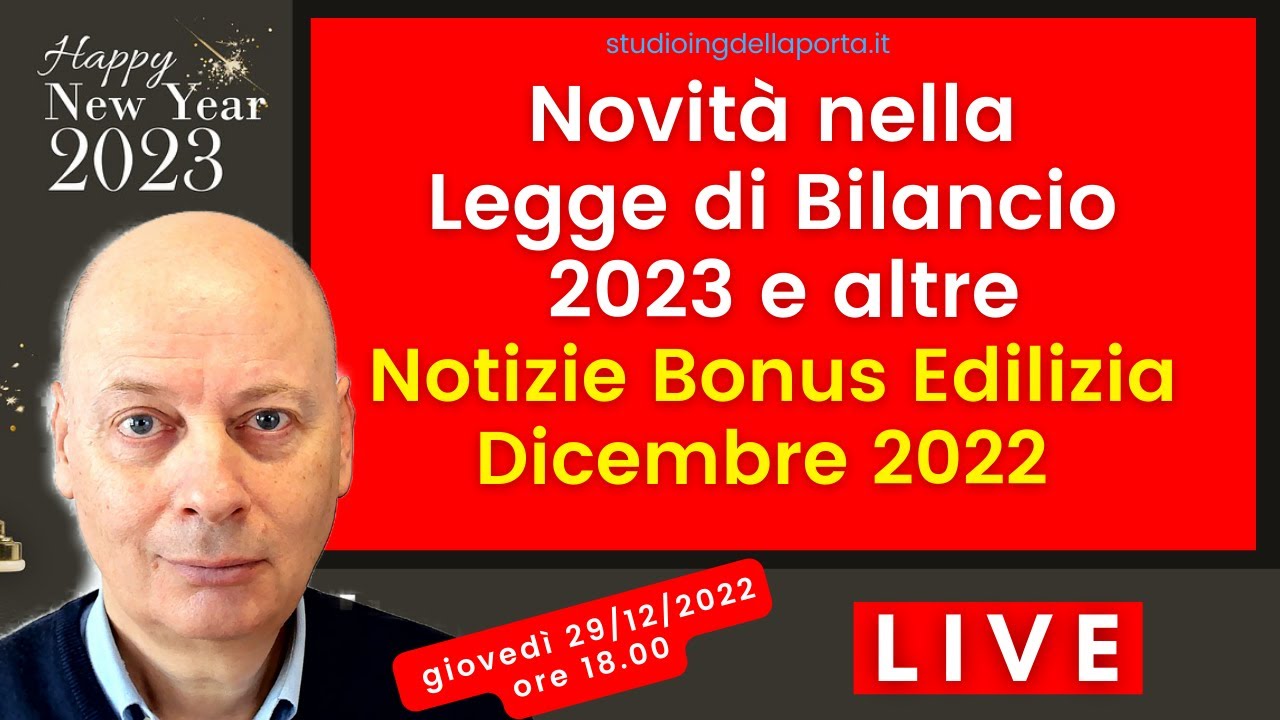 Novità Nella Legge Di Bilancio 2023 E Altre Notizie Bonus Edilizia ...