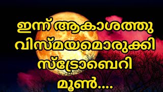 ഇന്ന് ആകാശത്ത് വിസ്മയമൊരുക്കി സ്ട്രോബെറി മൂൺ ||Strawberry moon|| @JoshsKitchenvlogs