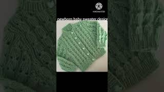 Newborn baby sweater design #knittingpattern #crochet #knitting #top20 #diy #handmade#baby #babygirl