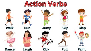 Action Verbs | Common Action Verbs | English Vocabulary with Pictures #educationalvideo