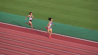 高女4×400mR 予1組　2017高校新人中部ブロック予選