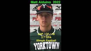 MATTHEW ALDUINO (Baseball-PITCH) 2022 LHP/OF/1B, SloMo of Pitching Mechanics of LHP with 89mph FB