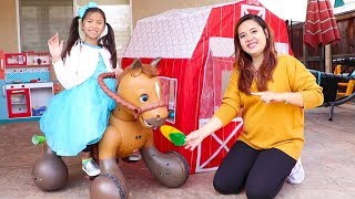 Wendy Pretend Play w/ Ride On Horse Toy