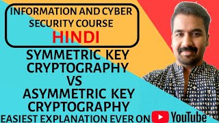 Symmetric Key Cryptography Vs Asymmetric Key Cryptography Explained in Hindi