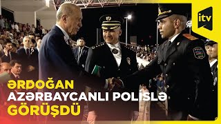 Azərbaycanlı məzun polis diplomunu Ərdoğandan aldı