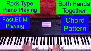 Electronic Rock Dance Music Piano lesson Both Hands Piano tutorial Advance Piano lesson #154