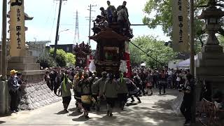 旧常滑地区祭礼2023（日）常石神社宮入３　保示字　保楽車