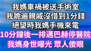 我媽車禍被送手術室！我跪遍親戚沒借到1分錢！絕望時我媽手機來電！10分鐘後一排邁巴赫停醫院！我媽身世曝光 眾人傻眼！#為人處世#幸福人生#為人處世 #生活經驗#情感故事#以房养老#唯美频道 #婆媳故事