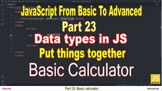 Basic calculator using prompt method in JavaScript | Part 23 | JavaScript | #SmartCode