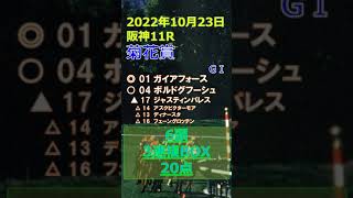 【3連複64.4倍的中！回収率322.0％】菊花賞予想（2022年10月23日阪神11R）