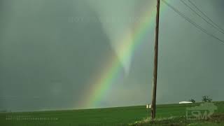 4-23-21, Incredible Tornado With Rainbow! Vernon TX