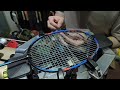 VICTOR THRUSTER HAWK badminton racket restringing with VICTOR VBS66N