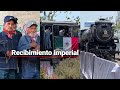 Cientos se reúnen para recibir a ‘La Emperatriz’, la locomotora que viajó desde Canadá hasta la CDMX