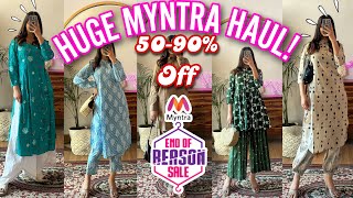 HUGE MYNTRA EOR SALE HAUL!!😍 Kurta Sets \u0026 Tops Starting at Rs.299/- || Rupal Yadav