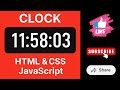 Create a Digital Clock using HTML CSS JavaScript | Beginner Web Development Project