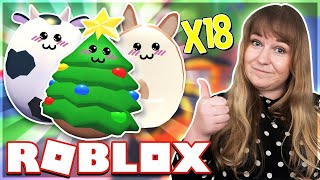 Åbner 18 blandede æg! 😍 *FLY NEON RENSDYR* | Dansk Roblox: Adopt me