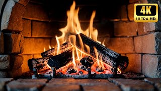 🔥 Crackling Fireplace 4K. Burning Fireplace Sounds. Relaxing Fireplace with Burning Logs #183