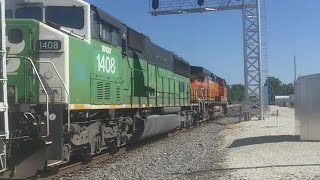 BNSF 4646 \u0026 1408 (SD60M) Lead a Freight