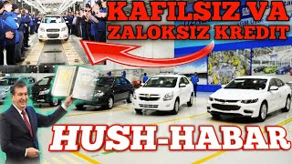 HALQ KUTGAN KUN KELDI, ENDI MASHINA OLISH MUAMMO EMAS, ZALOKSIZ VA KAFILSIZ MASHINA OLSA BO'LADI