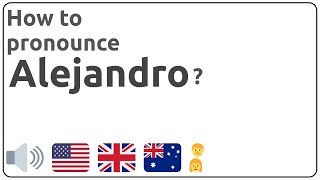 How to pronounce Alejandro in english?