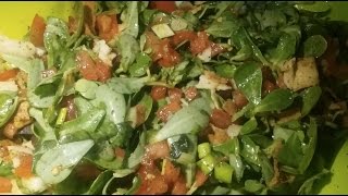 الفتوش بالبقلة ومكوناته الأصلية Lebanese Fattoush